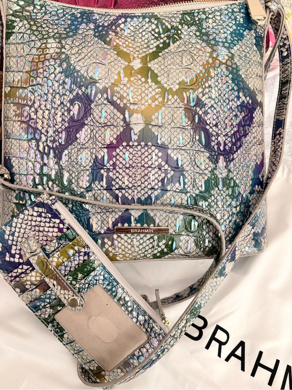 LIKE NEW Brahmin Katie Crossbody Set in Spellbound